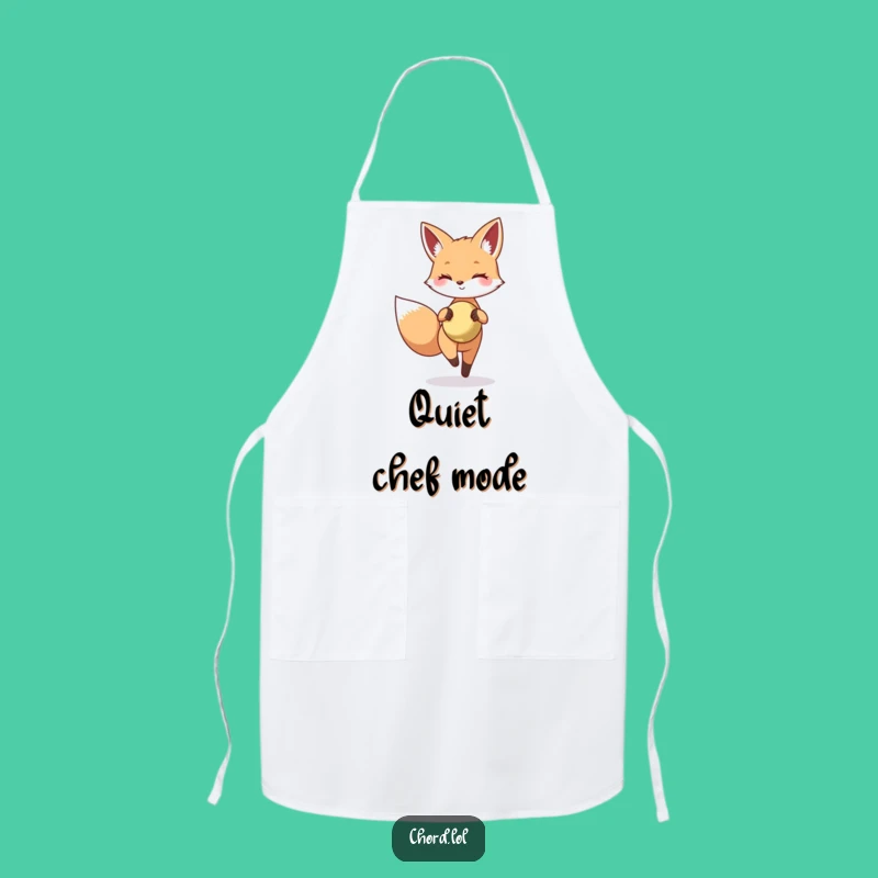 Funny Fox Cymbal Apron - Tiptoeing Chef Music Funny Kitchen Gift