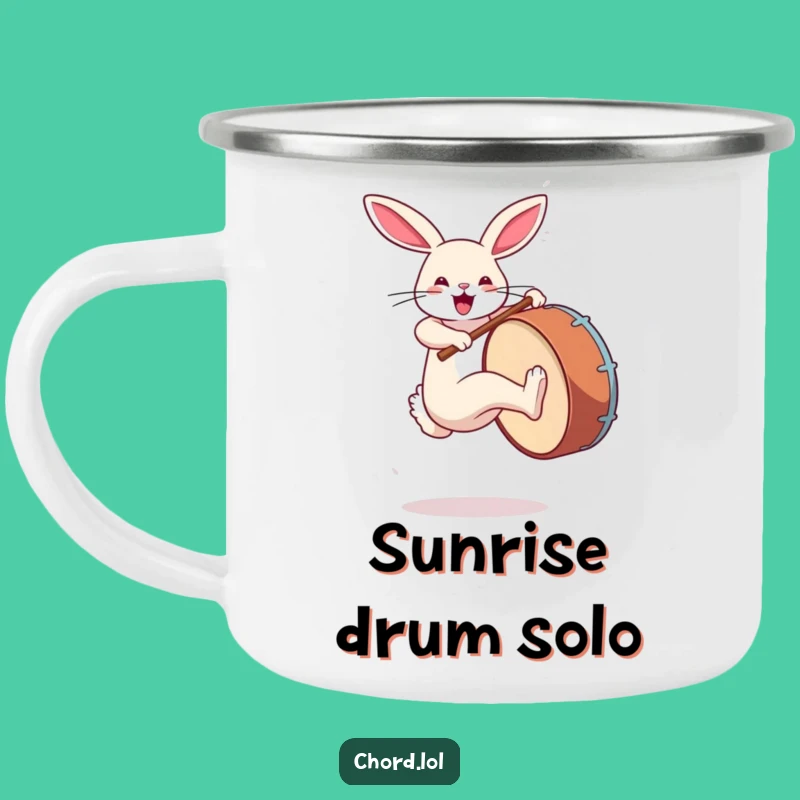 Adventure Funny Rabbit Drum Camping Mug - Music Outdoors Funny Gift