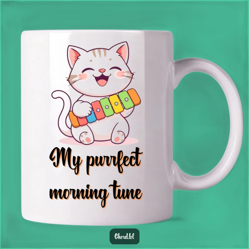 Funny Cat Xylophone Maestro Mug - A Purrfectly Humorous Gift for Music Lovers