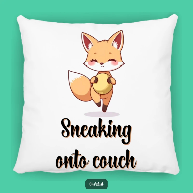Soft Funny Fox Cymbal Pillow - Cozy Stealth Accent Funny Gift