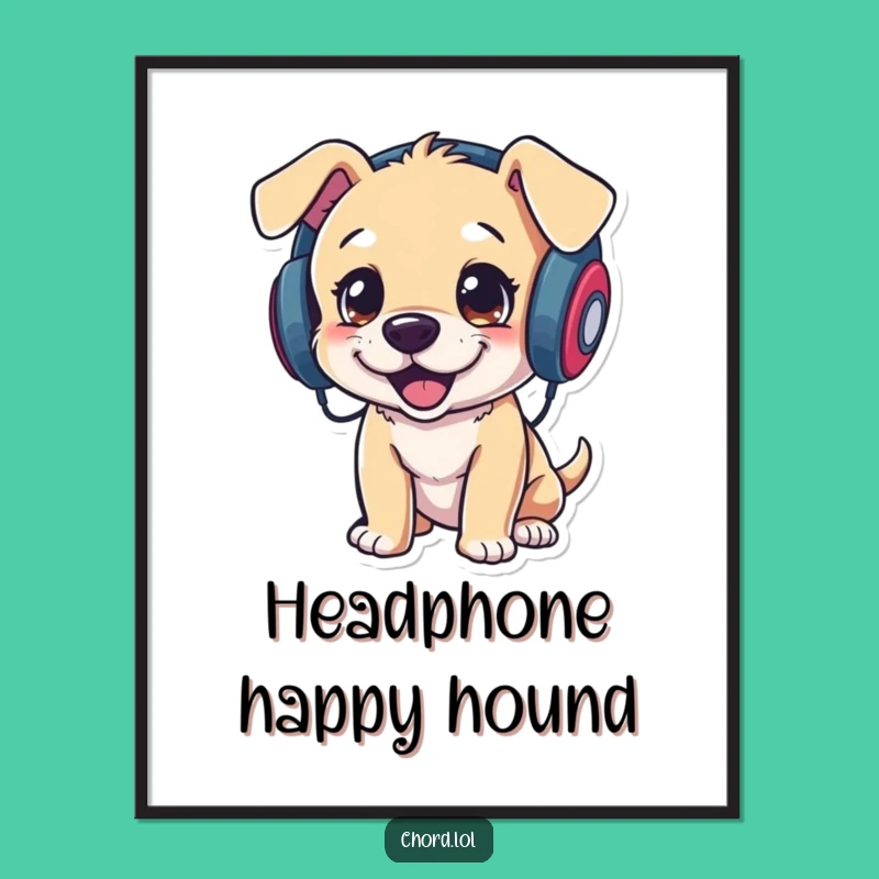 Funny Puppy DJ Digital Art - Instant Humorous Decor for Music Lovers' Spaces