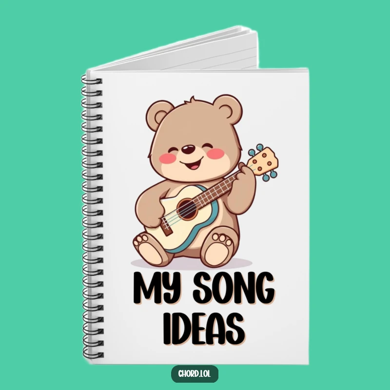Funny Bear Ukulele Notebook - Music Journal Funny Gift Lines